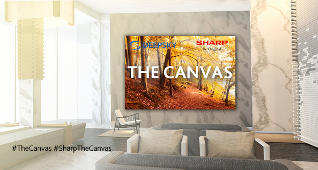 Sharp The Canvas – First Look of the massive modular screen which can be installed curved or in a flat orientation